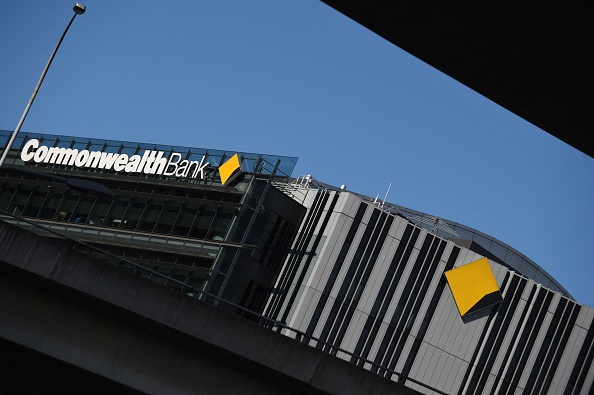 A view of the headquarters of Australia's biggest bank, the Commonwealth in Sydney on August 12, 2015. The Commonwealth Bank, the nation's largest company by market capitalisation reported August 12 a five percent rise in full-year net profit to a record 9.063 billion AUD (6.62 billion USD), although results slowed in the second-half. AFP PHOTO / Peter PARKS (Photo by Peter PARKS / AFP) (Photo by PETER PARKS/AFP via Getty Images)