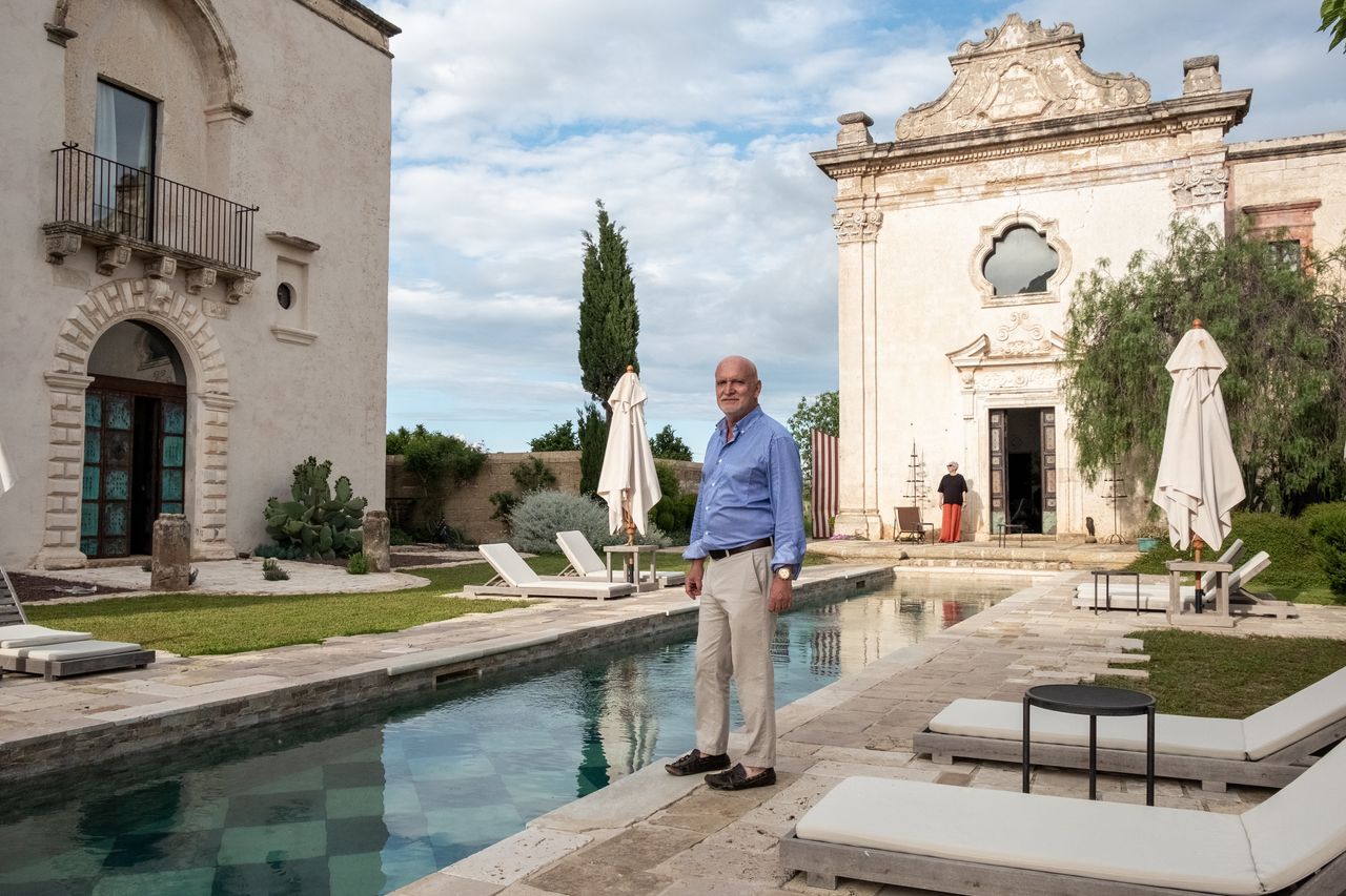 Turin architect Paolo Genta has spent 11 years and over $1.8 million to create his luxurious vacation compound in Puglia, in the heel of Italy’s boot.
