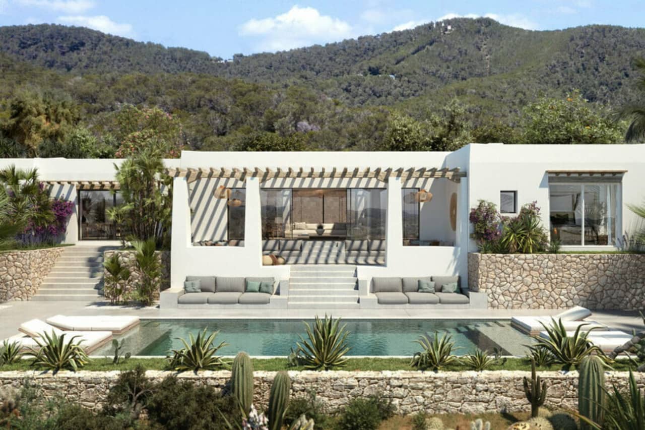 A home, designed by architectural firm Blackstad, for sale in Santa Gertrudis for 9.5 million.
IBIZA SOTHEBY’S INTERNATIONAL REALTY