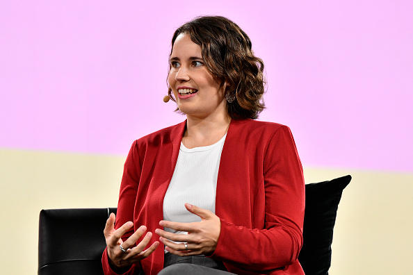 Helen Toner speaks onstage during Vox Media's 2023 Code Conference at The Ritz-Carlton, Laguna Niguel on September 27, 2023 in Dana Point, California. (Photo by Jerod Harris/Getty Images for Vox Media)