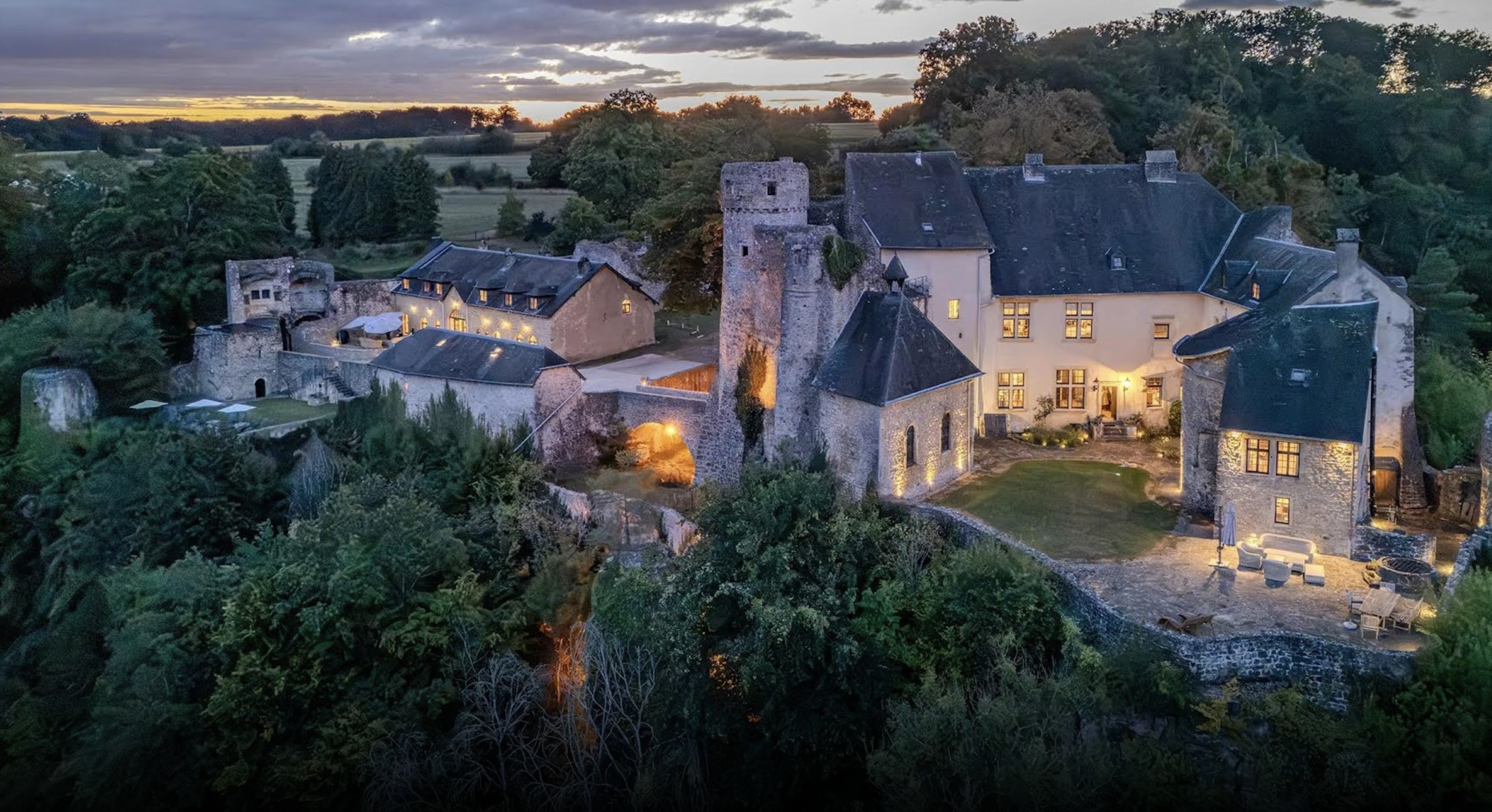 A vast property in Luxembourg that includes an ancient castle is asking €37.5 million. Photo: Whisper Auctions